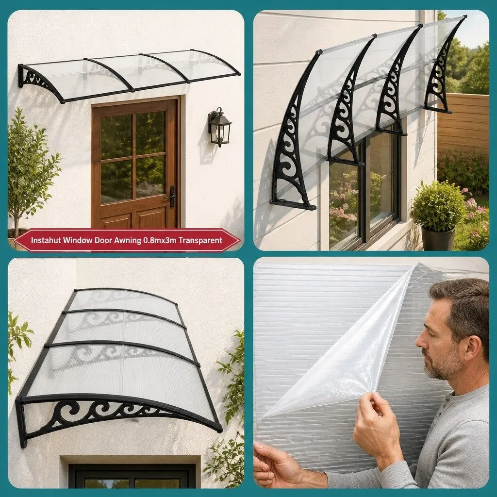 0.8m x 3m Window Door Awning
