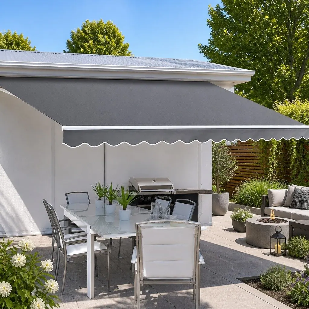 Folding Arm Awning Outdoor Patio Garden 3m x 2.5m