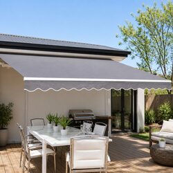 Folding Arm Awning Dimensions: 4M x 2.5M, UV Resistant Design