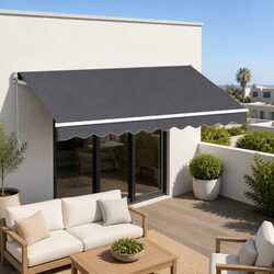 Specifications of the 3M x 2M Motorised Grey Awning