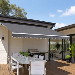 Motorised Retractable Awning 3m x 2.5m Grey