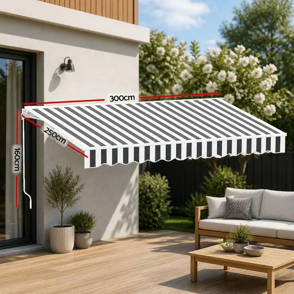 3M Motorised Folding Arm Awning with Remote Control
