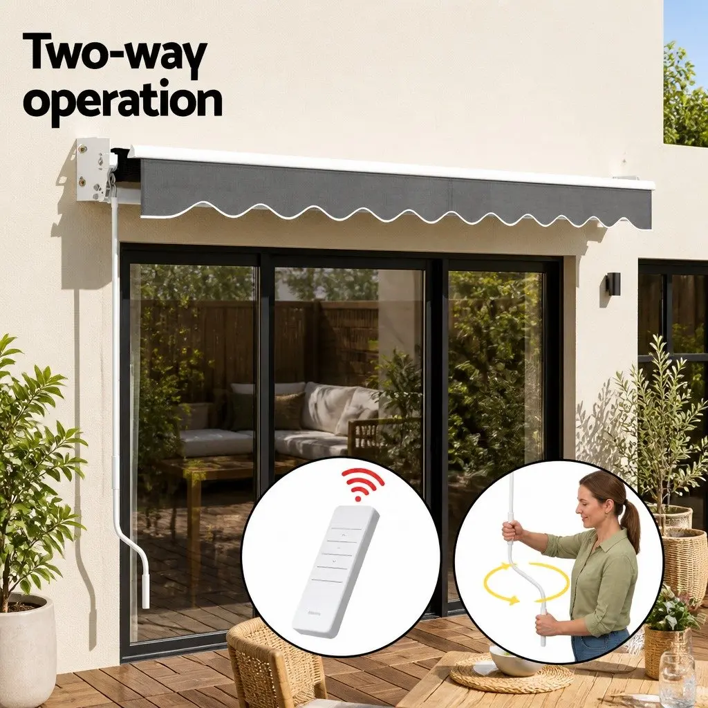 4m x 3m Motorised Folding Arm Awning