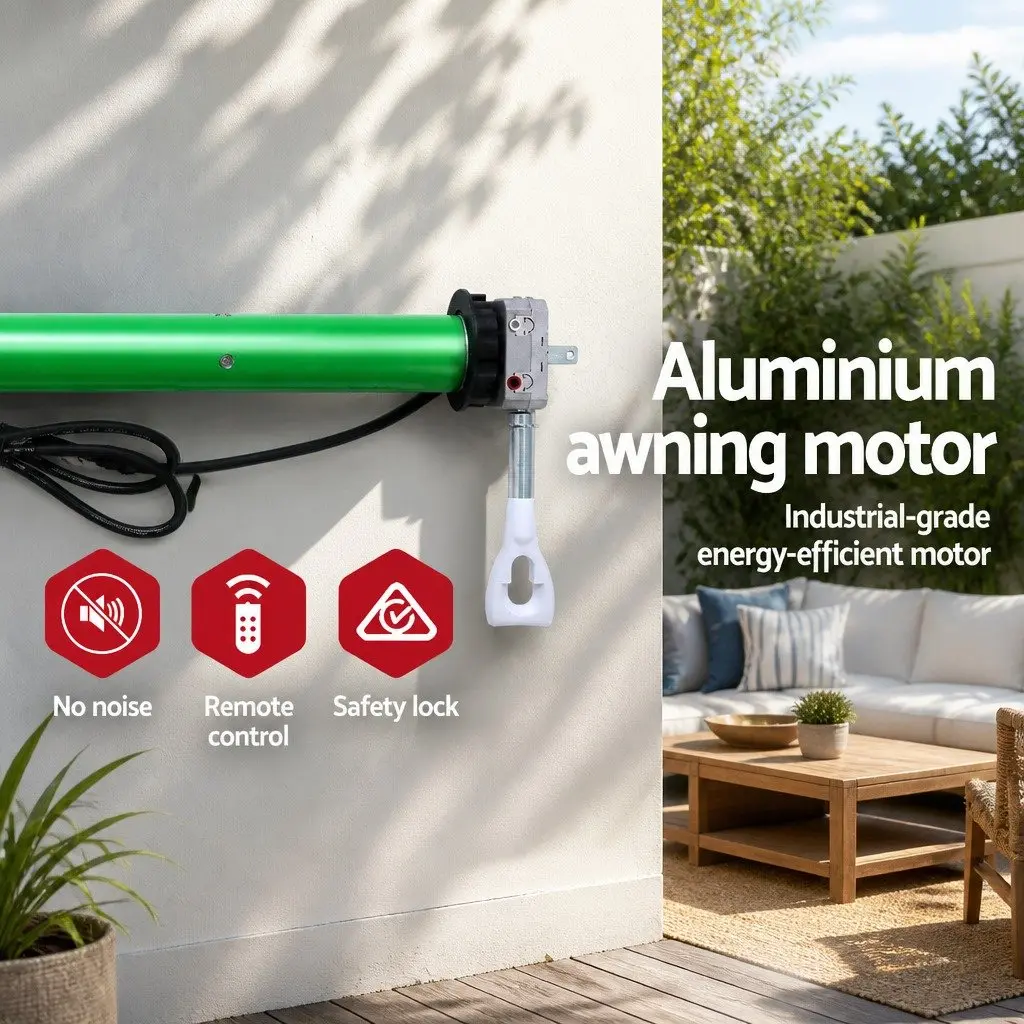 Motorised Retractable Folding Arm Awning for Patio Garden 4M x 3M Sunshade