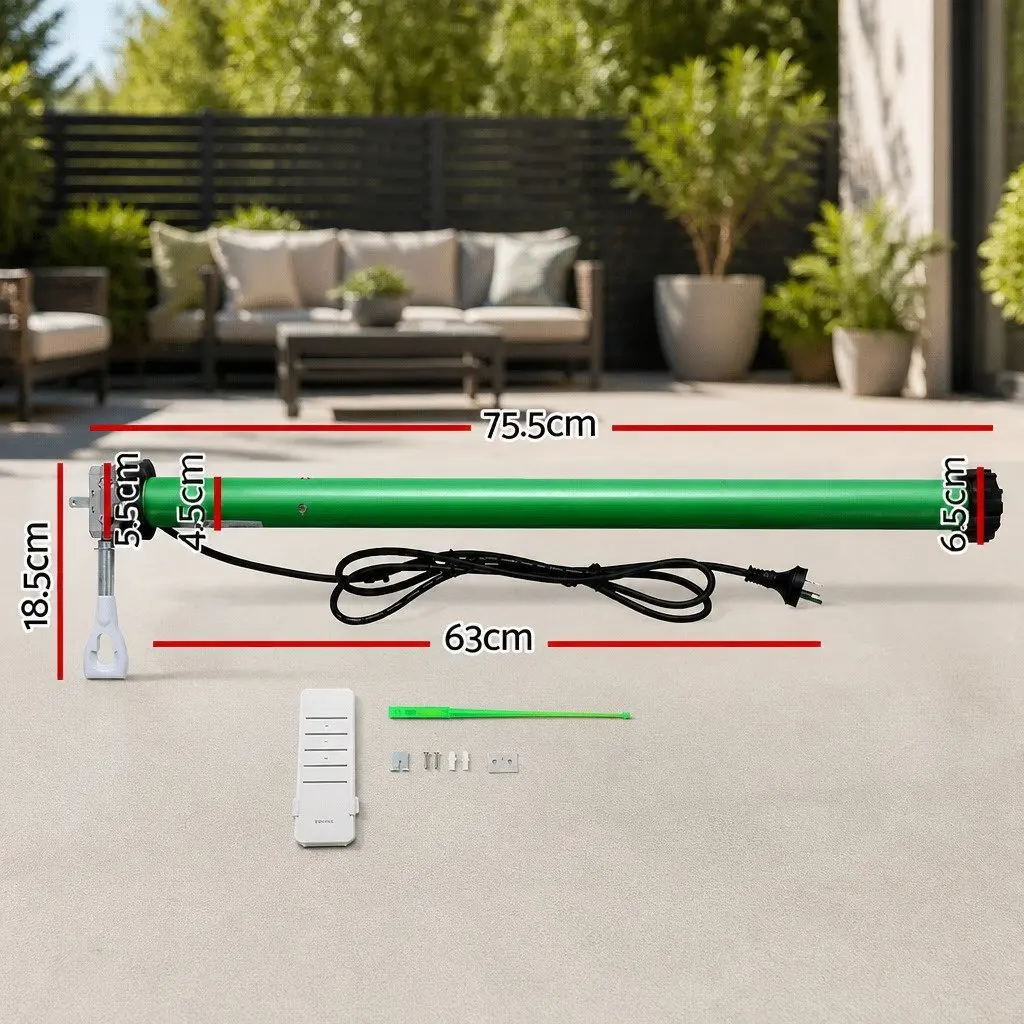Folding Arm Awning Replacement Motor 230V Remote Control 40NM Green