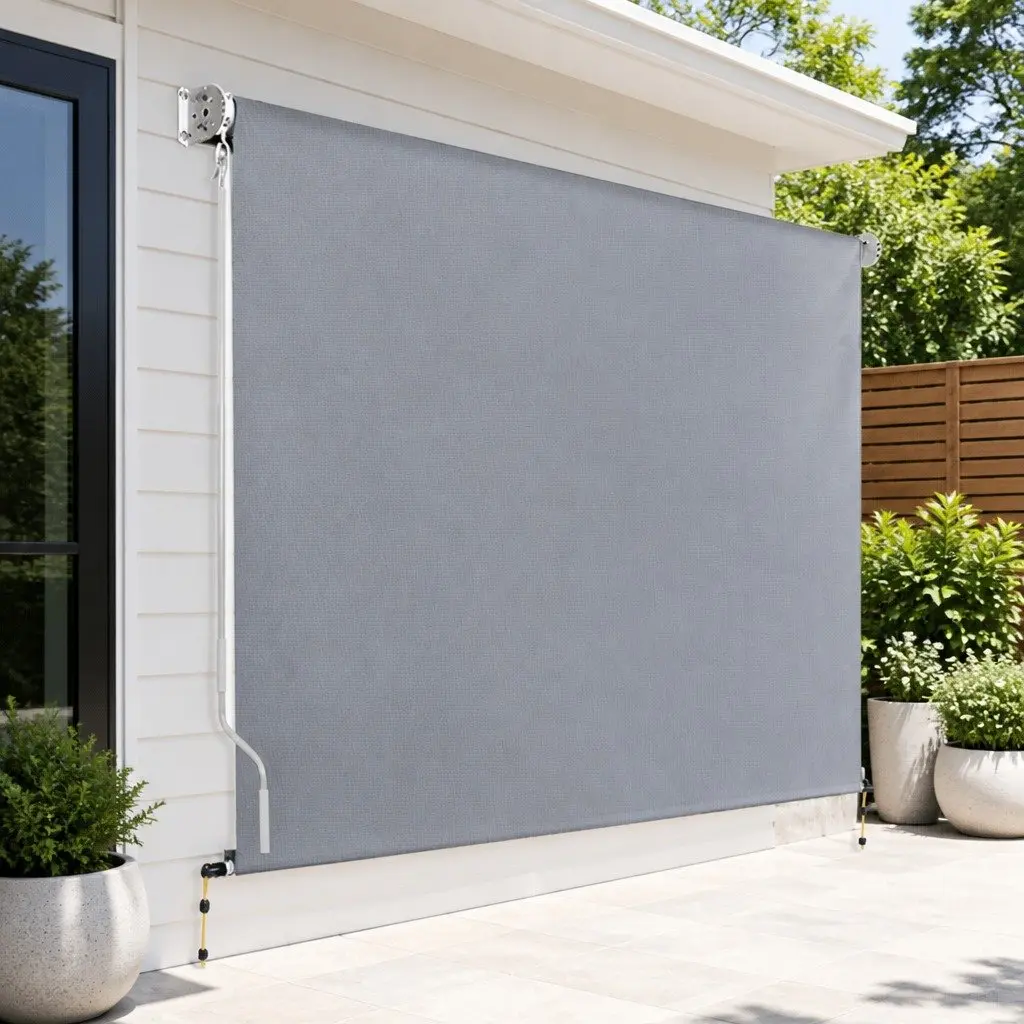 Retractable Screen Awning Outdoor Use 3m x 2.5m Grey