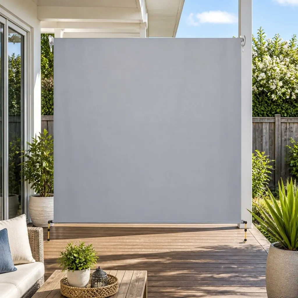 Retractable Screen Awning Outdoor Use 3m x 2.5m Grey