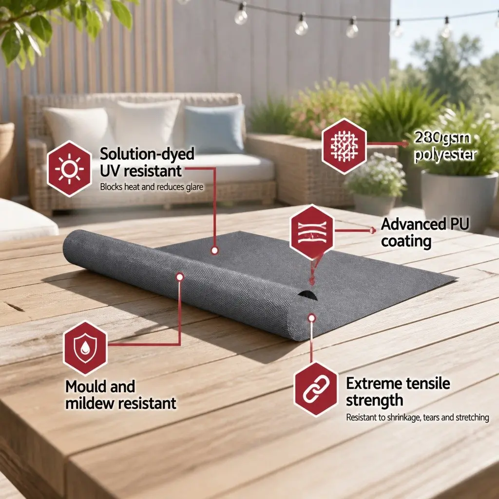 Retractable Pivot Arm Awning Outdoor Shade 2.1X2.1M Grey