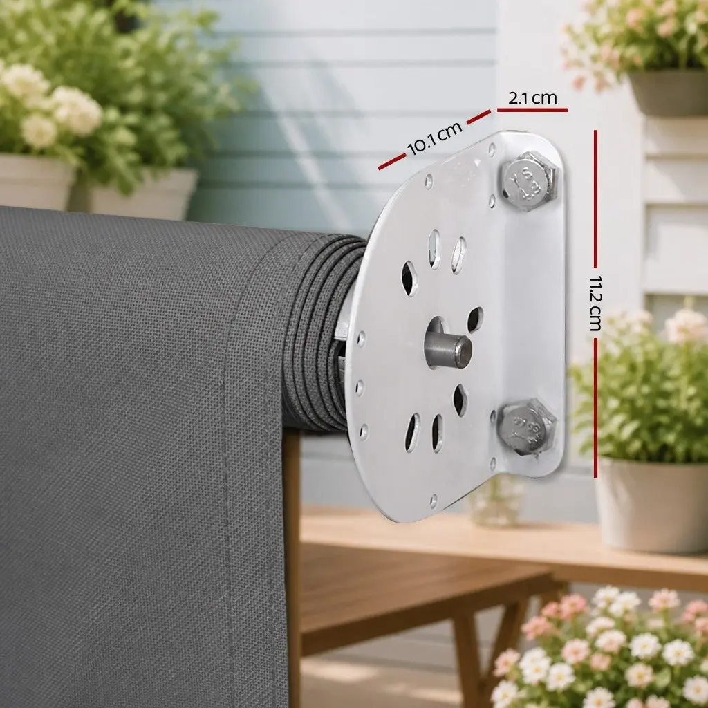 Retractable Pivot Arm Awning Outdoor 3.1m x 2.1m Grey