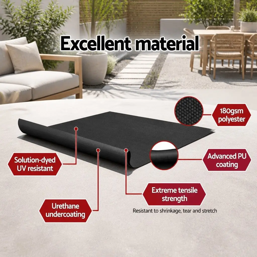 Retractable Side Awning Sun Shade Outdoor Privacy Screen 2X3M Black Twin Pack
