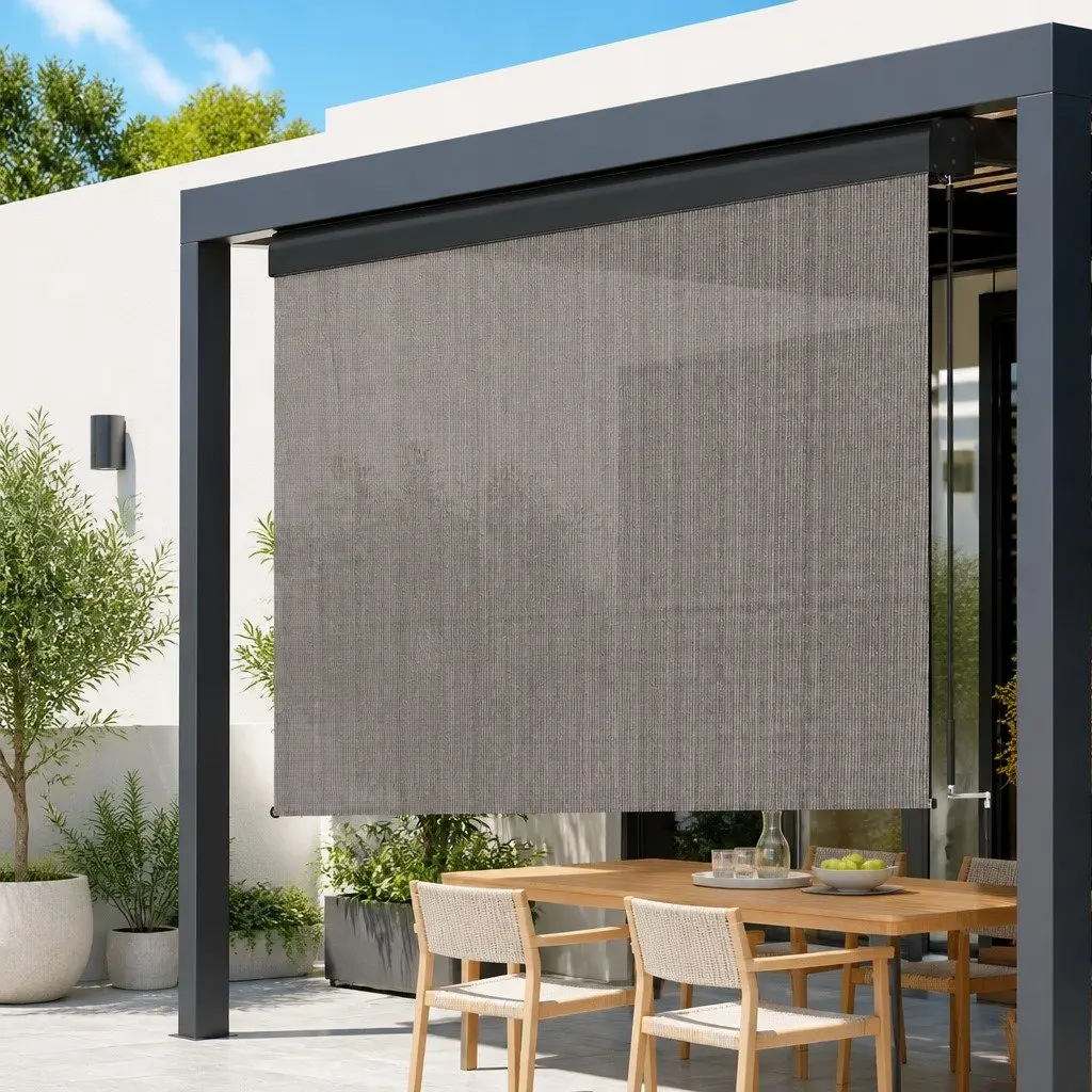 Outdoor Retractable Awning Roll Down Blind 3M x 2.5M Hand Crank Patio Shade