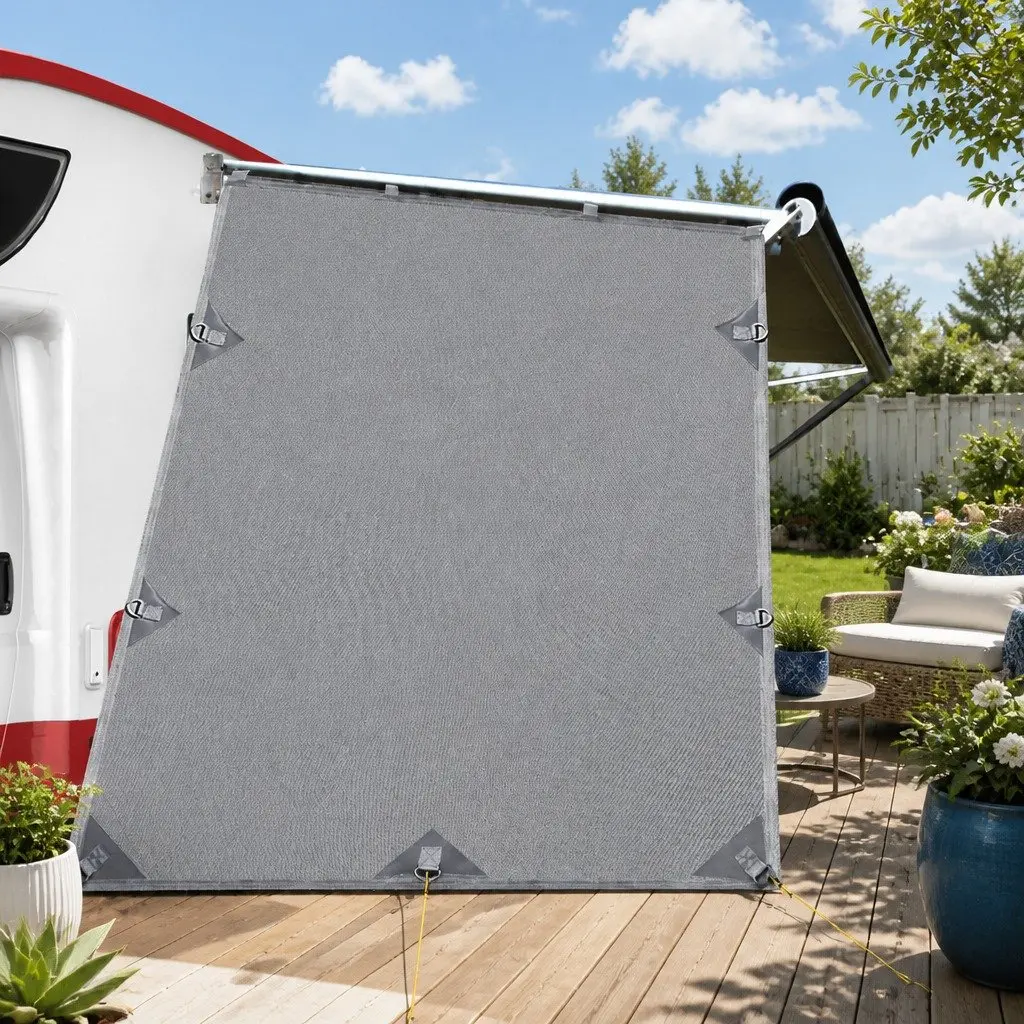 Caravan End Screen Awning Privacy Shade 1.95 x 2.2M