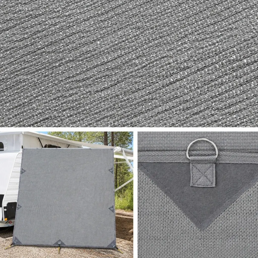 Caravan End Screen for Roll Out Awning 2.1x1.8M Grey