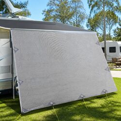 Caravan Privacy Screen Specifications: 3.4m x 1.95m Grey