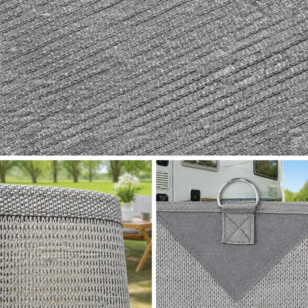 Caravan Privacy Screen Awning Outdoor 4M x 1.95M Grey
