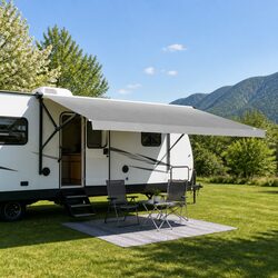 16ft Grey Caravan Awning Fabric - Specs and Features