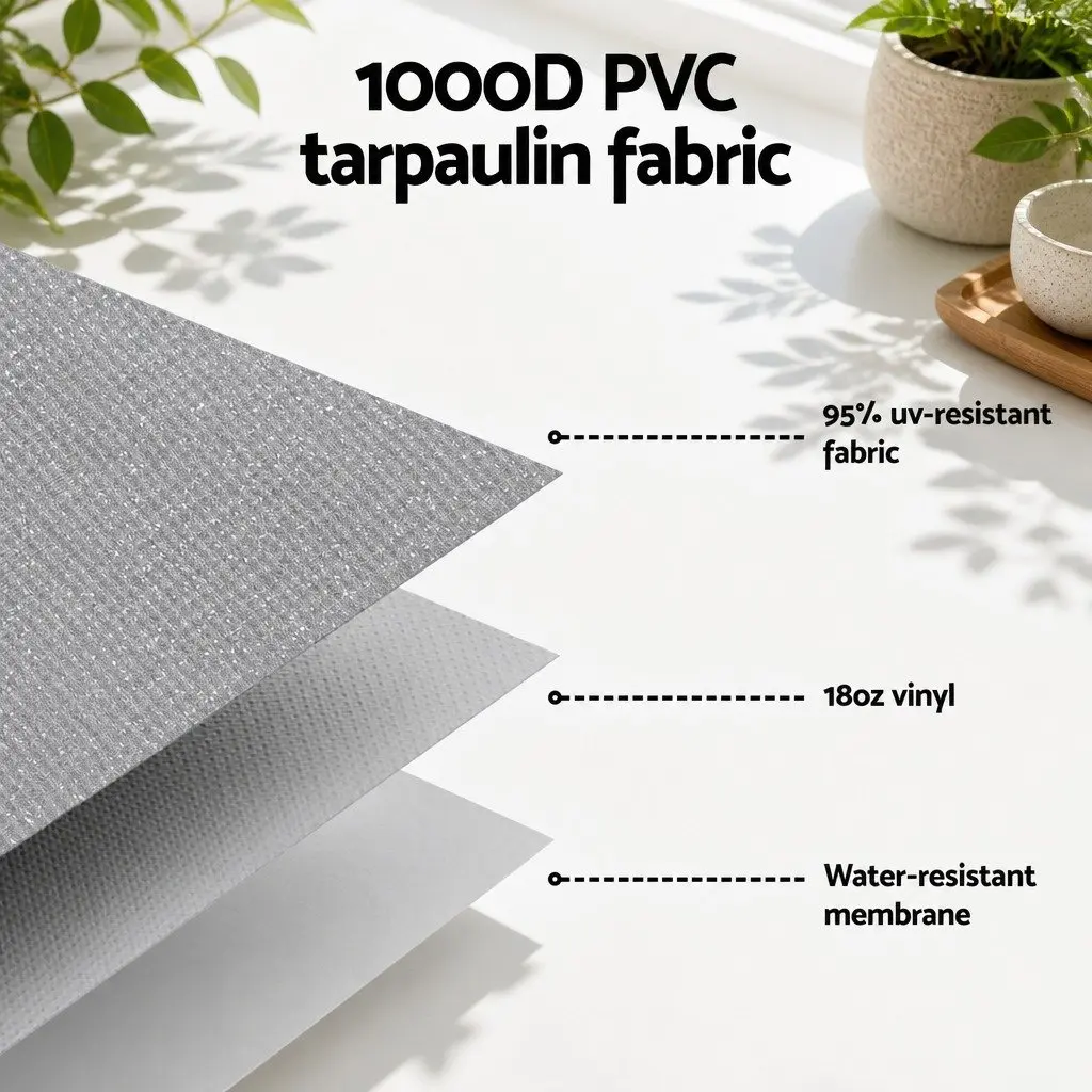 Awning Fabric Replacement for RVs and Caravans 18ft Grey 5.2M x 2.4M