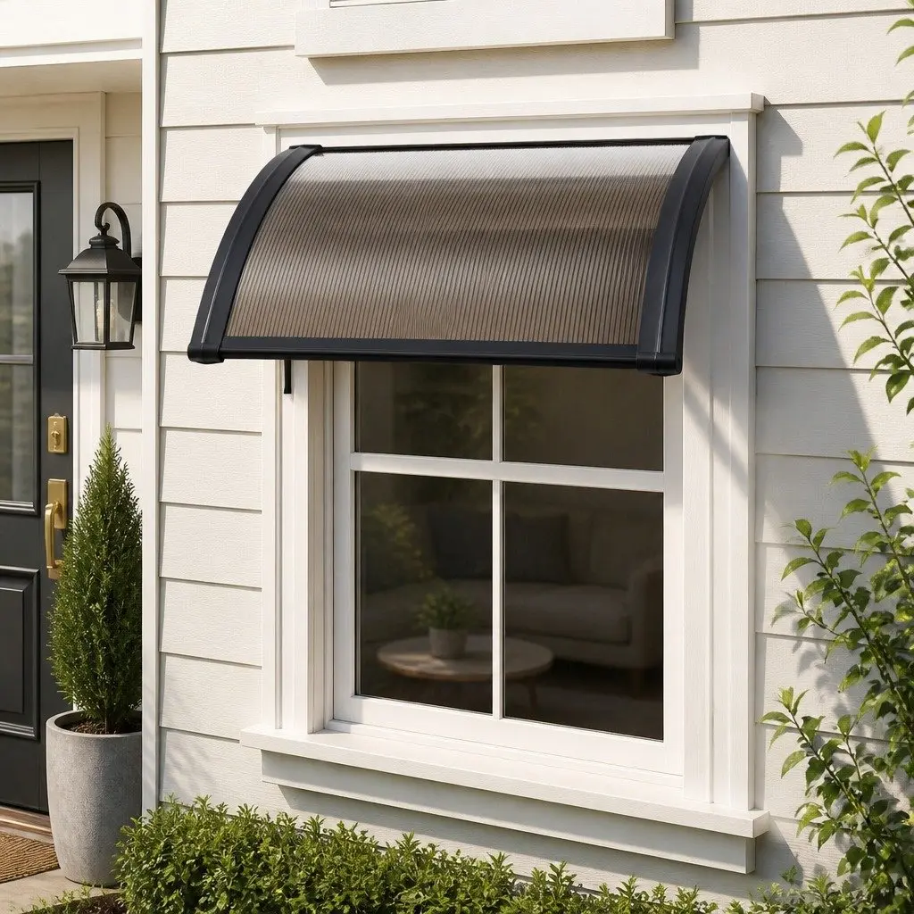 Awning Canopy Outdoor Patio Shade for Window Door 0.6m x 0.6m UV Rain Protection