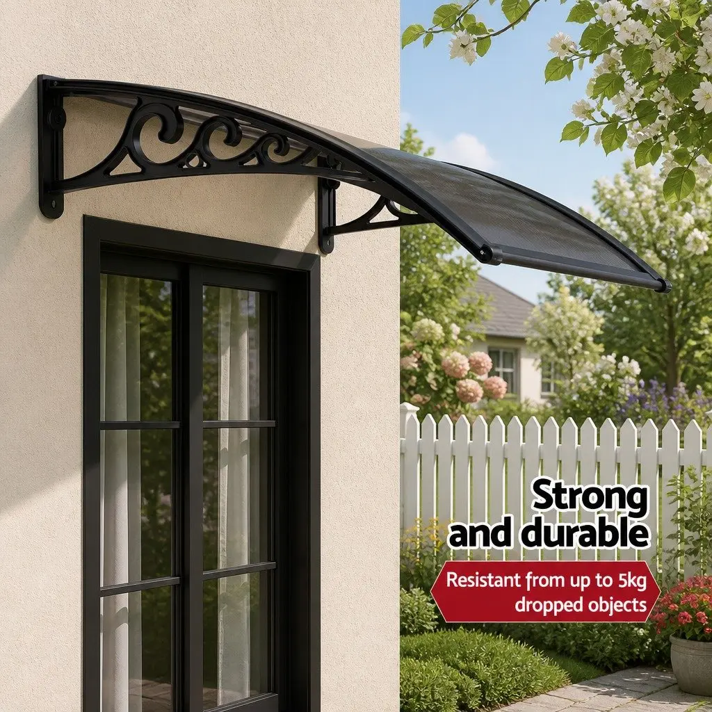 Awning Canopy Outdoor Patio Shade for Window Door 0.6m x 0.6m UV Rain Protection