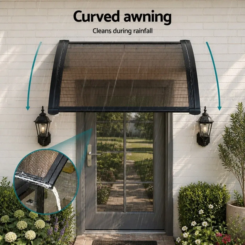 Awning Canopy Outdoor Patio Shade for Window Door 0.6m x 0.6m UV Rain Protection