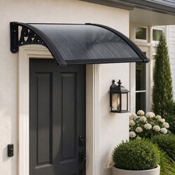0.6mx0.6m Window Awning: PC Panel, Aluminium Support