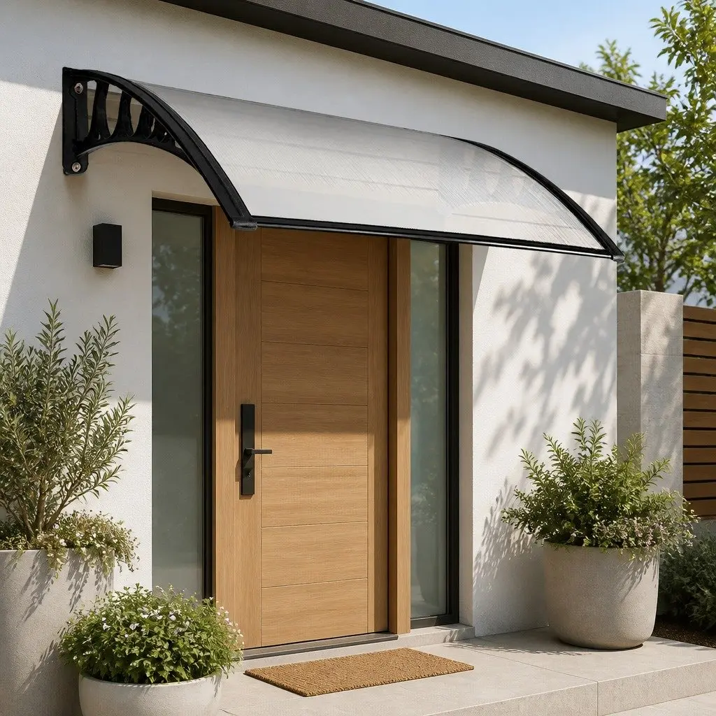 Awning for Window Door Balcony 1m x 3m Transparent PC Panel Canopy