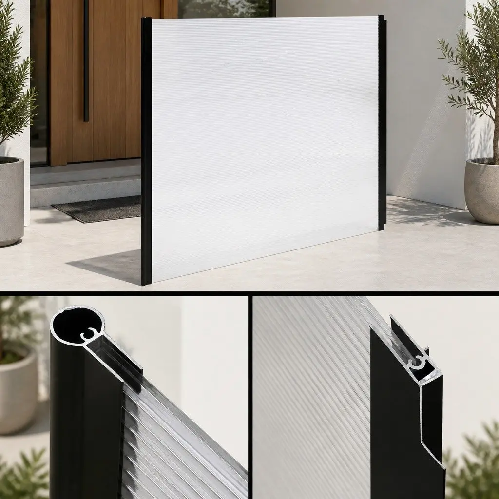 Awning for Window Door Balcony 1m x 3m Transparent PC Panel Canopy