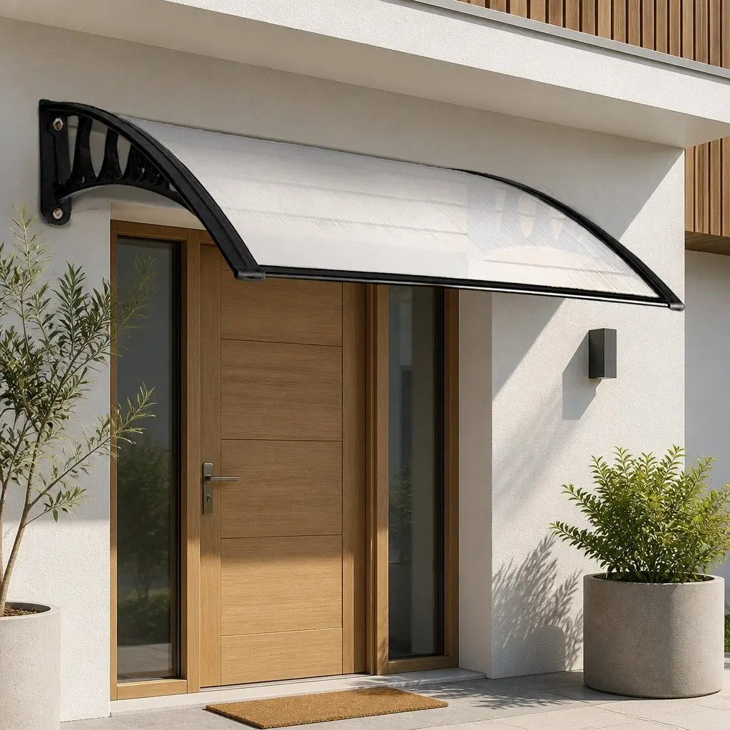 Awning for Window Door Balcony 1m x 3m Transparent PC Panel Canopy