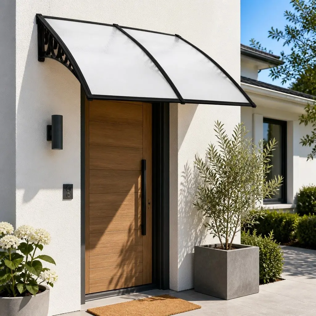 Awning for Window Door Balcony 1m x 3m Transparent PC Panel Canopy