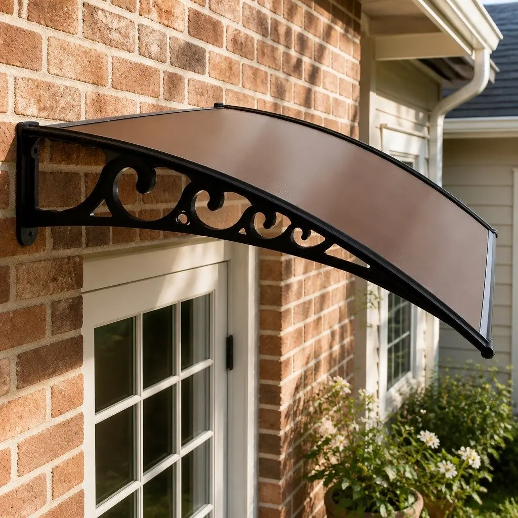Window Door Awning 1m x 2.4m Hollow Sheet Canopy Shade Cover Modern Design