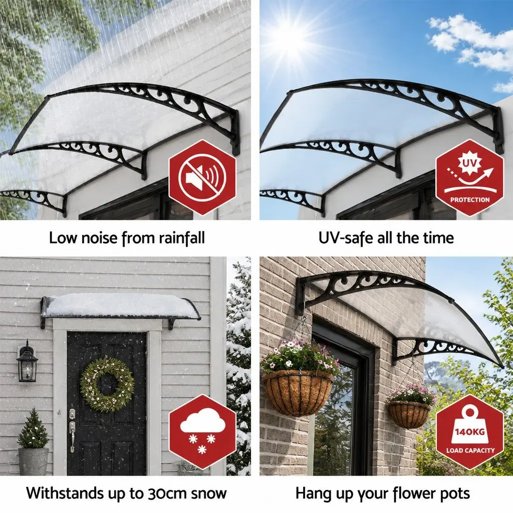 Window Door Awning Outdoor Canopy Shade Cover 1m x 1.5m