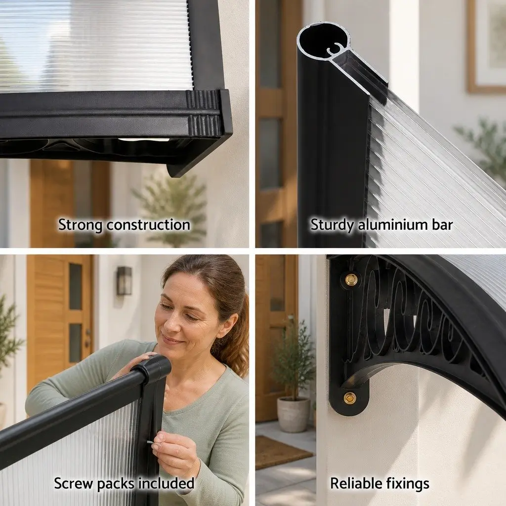 Window Door Awning Outdoor Canopy Shade Cover 1m x 1.5m