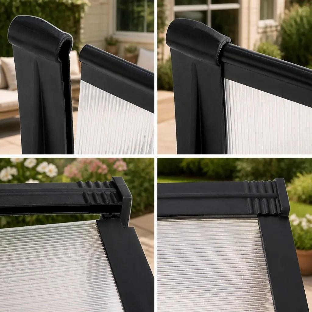 1m x 2m Polycarbonate Awning Canopy
