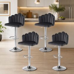 Bar Stools Set of 4 with Adjustable Height Features
