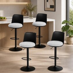 Bar Stools Set of 4 with Adjustable Height and Comfort
