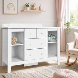 MDF Baby Changing Table: 142cm H x 45cm W x 81cm D