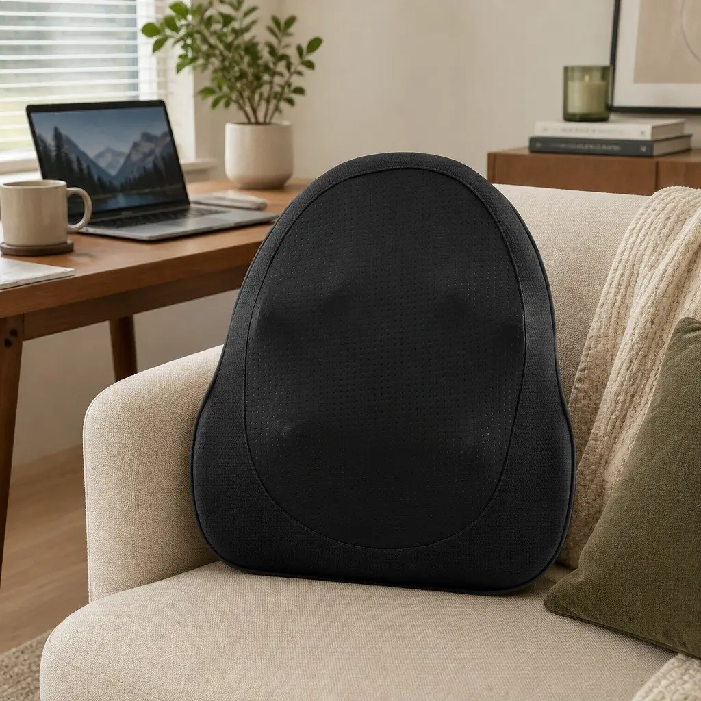 Back Massager Cordless Electric Neck Shoulder Lumbar Pillow 3-Speed Kneading