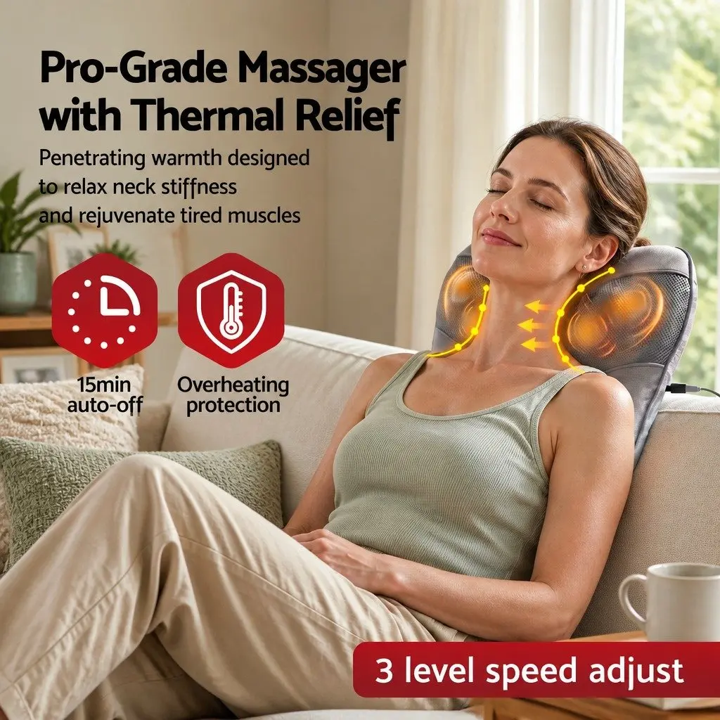 USB Neck and Back Massage Pillow