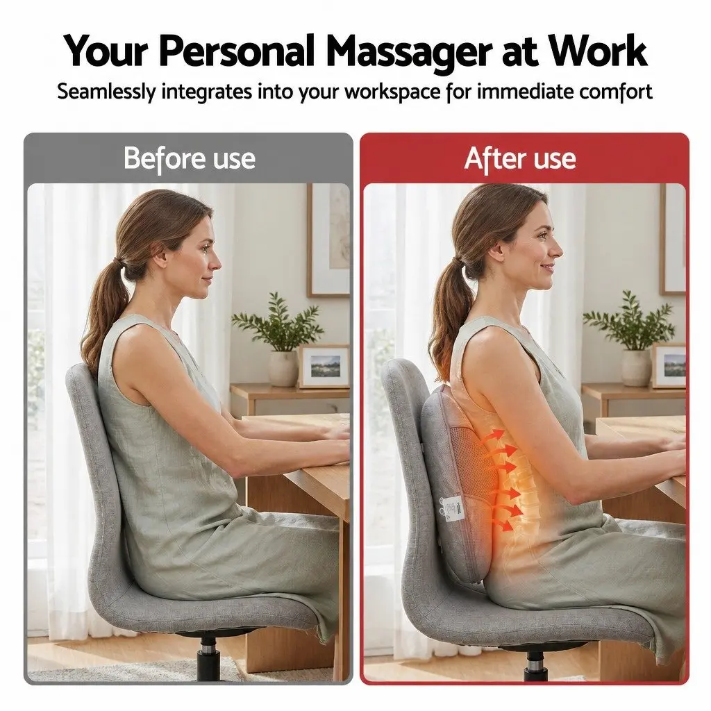USB Neck and Back Massage Pillow