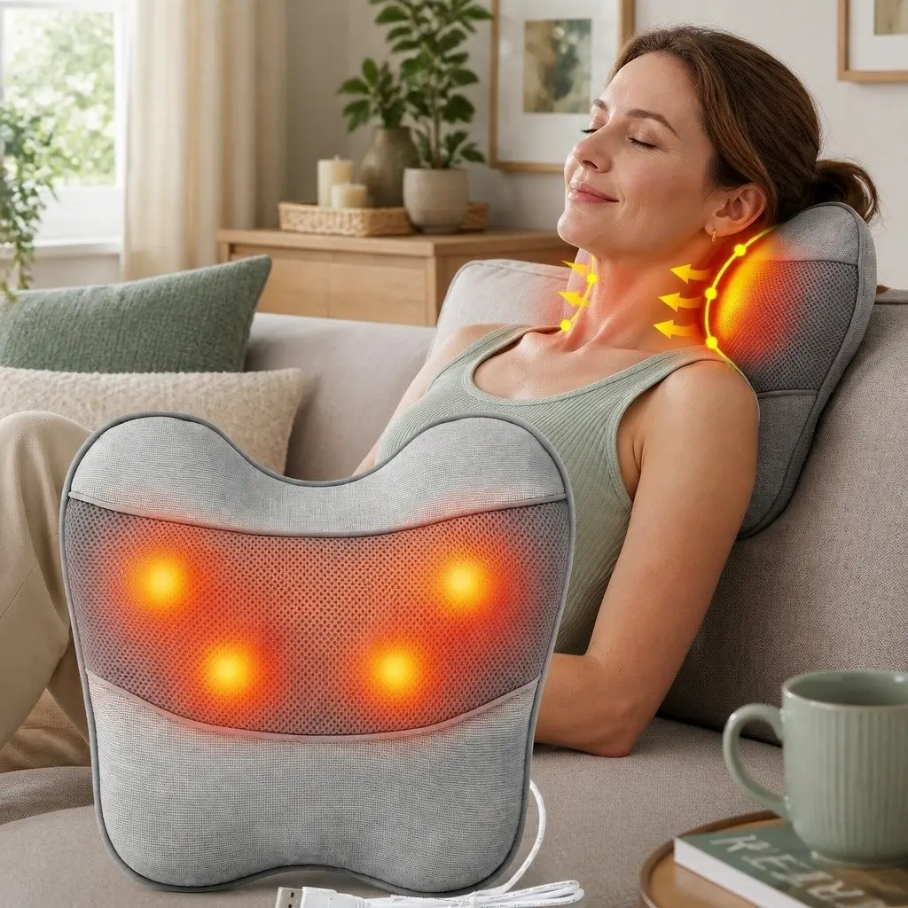 USB Neck and Back Massage Pillow