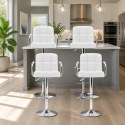 Bar Stools Set of 4 - Specs: 68-81 cm Height, 150 kg Capacity