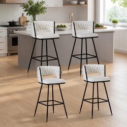 4-Piece Bar Stools Set with Ergonomic Design and Specs