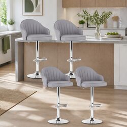 Grey Bar Stools Set of 4: Dimensions & Features
