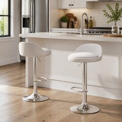Adjustable Height White Bar Stools Specifications