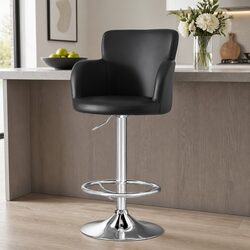 Specifications for Black PU Leather Swivel Bar Stool
