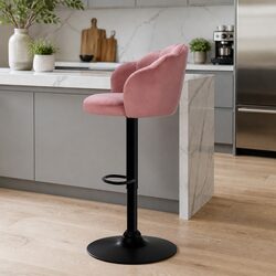 Specifications of Pink Velvet Gas Lift Bar Stools