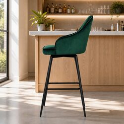Specifications of Green Velvet Bar Stools with Metal Legs