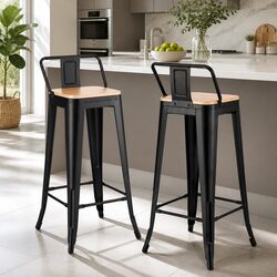Dimensions and Specs of Two Industrial Bar Stools