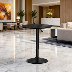 Specifications for Black Adjustable Height Bar Table