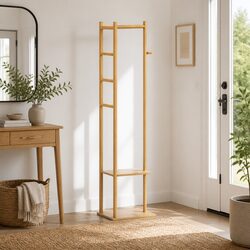 Bamboo Clothes Rack Dimensions: 38cm W x 30cm D x 155cm H